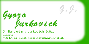 gyozo jurkovich business card