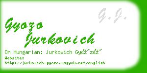 gyozo jurkovich business card